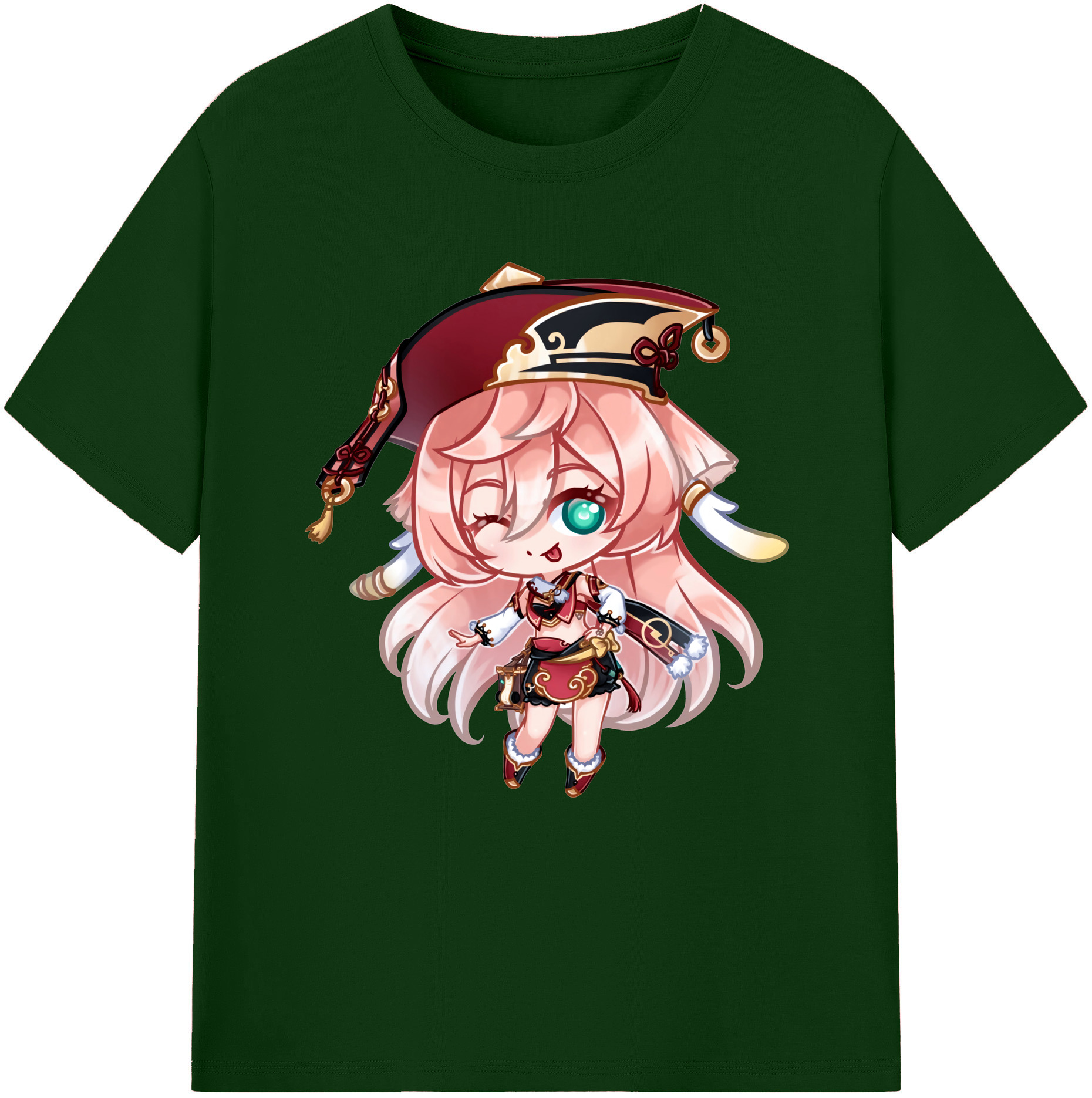 げんし神 ヤンフェイ genshin Yanfei 綿100％半袖Tシャツ（フロントプリント）